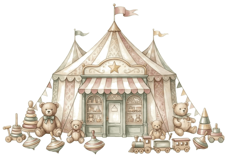Toy shop circus tent